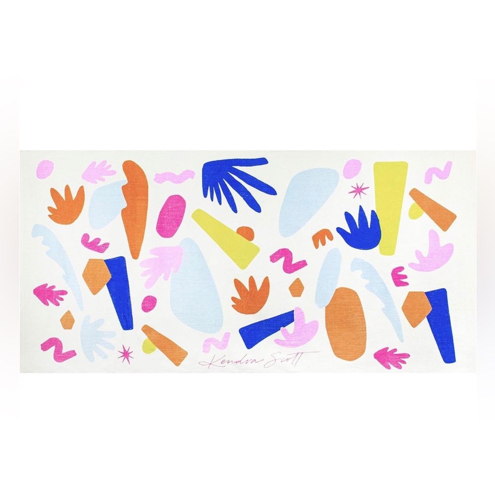 Kendra Scott Pool/Beach Towel Oversize Soft Colorful Thick Multicolor Terrazzo